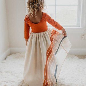 Girls Rainbow Fall Color Hi Low Dress NWT